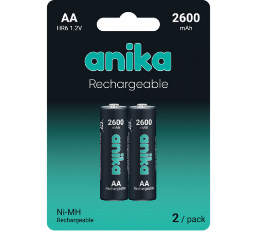 Батарейка перезаряжаемая AA Anika HR6 2600mAh x2